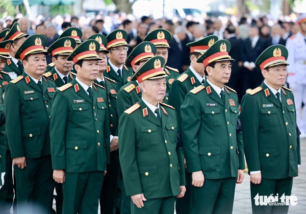 The delegation of the Central Military Commission – the Ministry of National Defense. Photo: Nguyen Khanh / Tuoi Tre