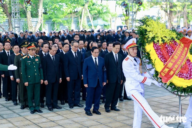 The delegation of the Vietnamese government led by Prime Minister Pham Minh Chinh. Photo: Nguyen Khanh / Tuoi Tre