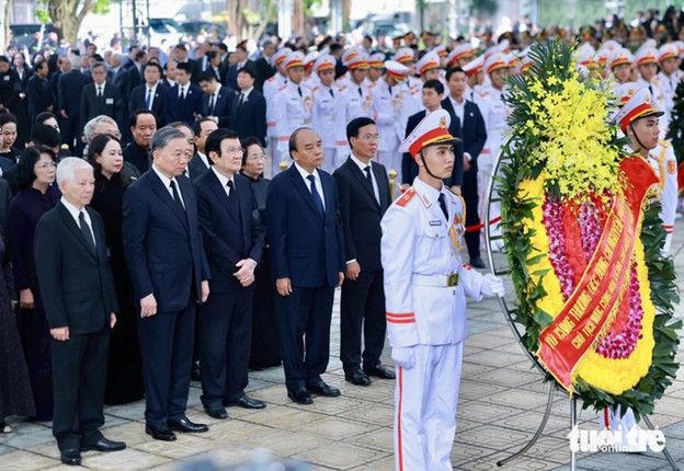 The delegation of the President of Vietnam led by State President To Lam. Photo: Nguyen Khanh / Tuoi Tre