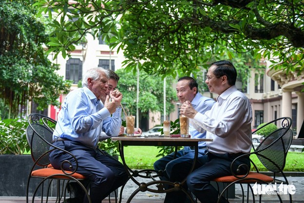 EU High Representative Borrell visits museum, enjoys coffee in Hanoi