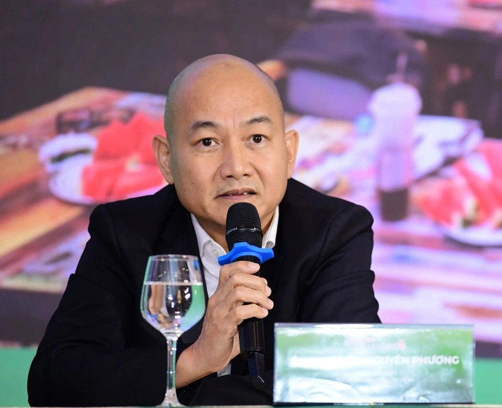 Nguyen Nguyen Phuong, deputy director of the Ho Chi Minh City Department of Industry and Trade, gives a speech at a press conference to announce the 'Vietnam Phở Festival 2024', Ho Chi Minh City, July 29, 2024. Photo: Quang Dinh / Tuoi Tre