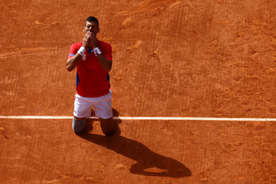 Novak Djokovic, Roland-Garros Stadium, Paris, August 04, 2024. Photo: Reuters