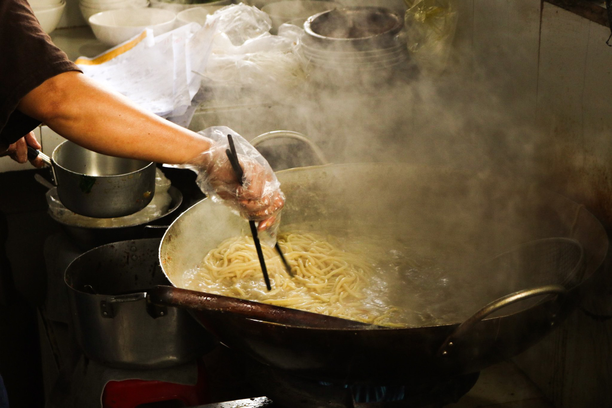 Noodles are handmade at Mrs. Ho’s shop in Binh Duong Province, southern Vietnam. Photo: Dang Khuong / Tuoi Tre