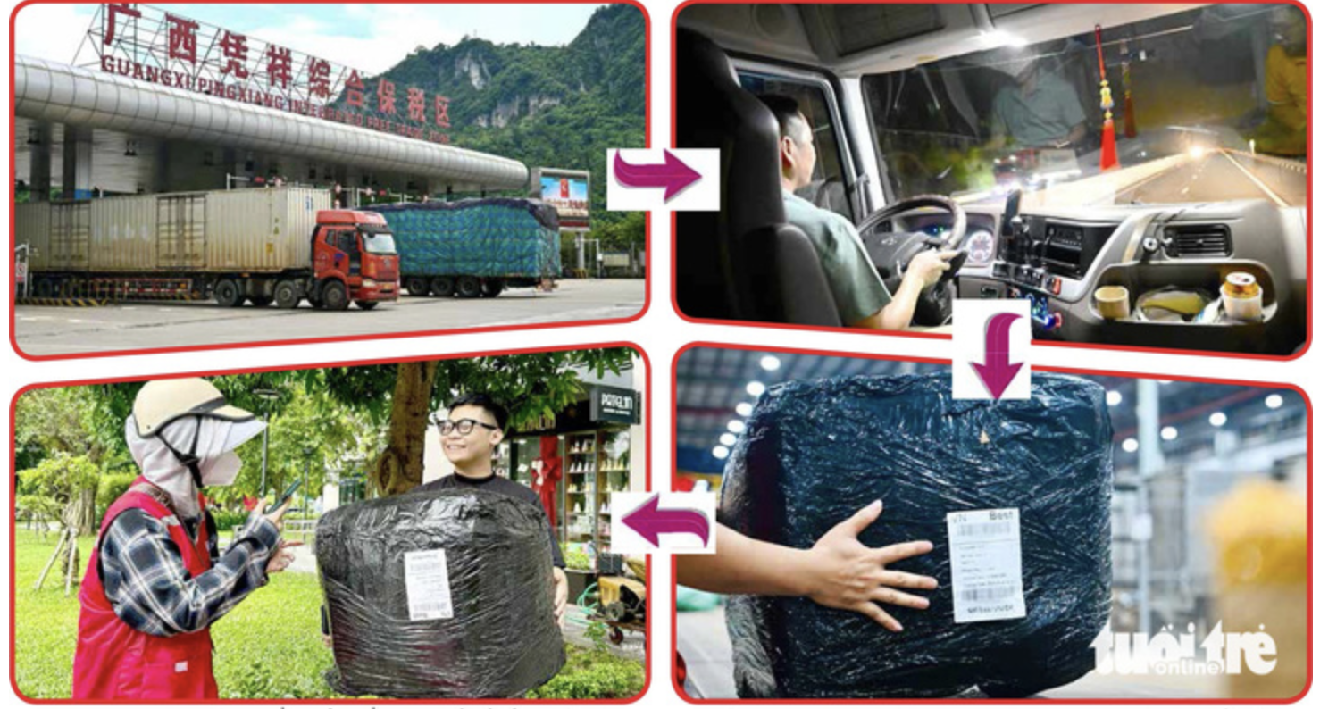 Why is delivery from China to online shoppers in Vietnam so swift?