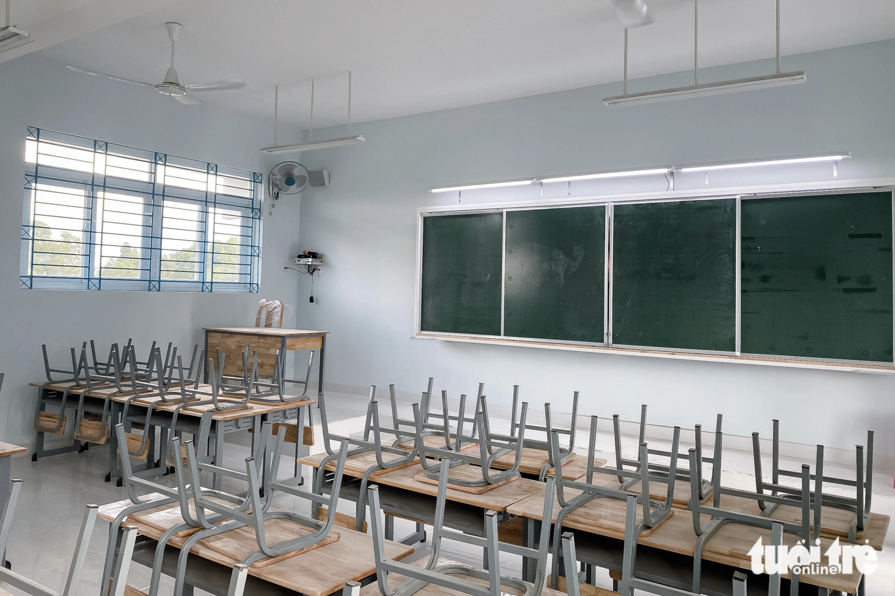 Dinh Cong Trang Elementary School in An Lac Ward features 28 rooms and is expected to welcome 980 students. Photo: Cam Nuong / Tuoi Tre