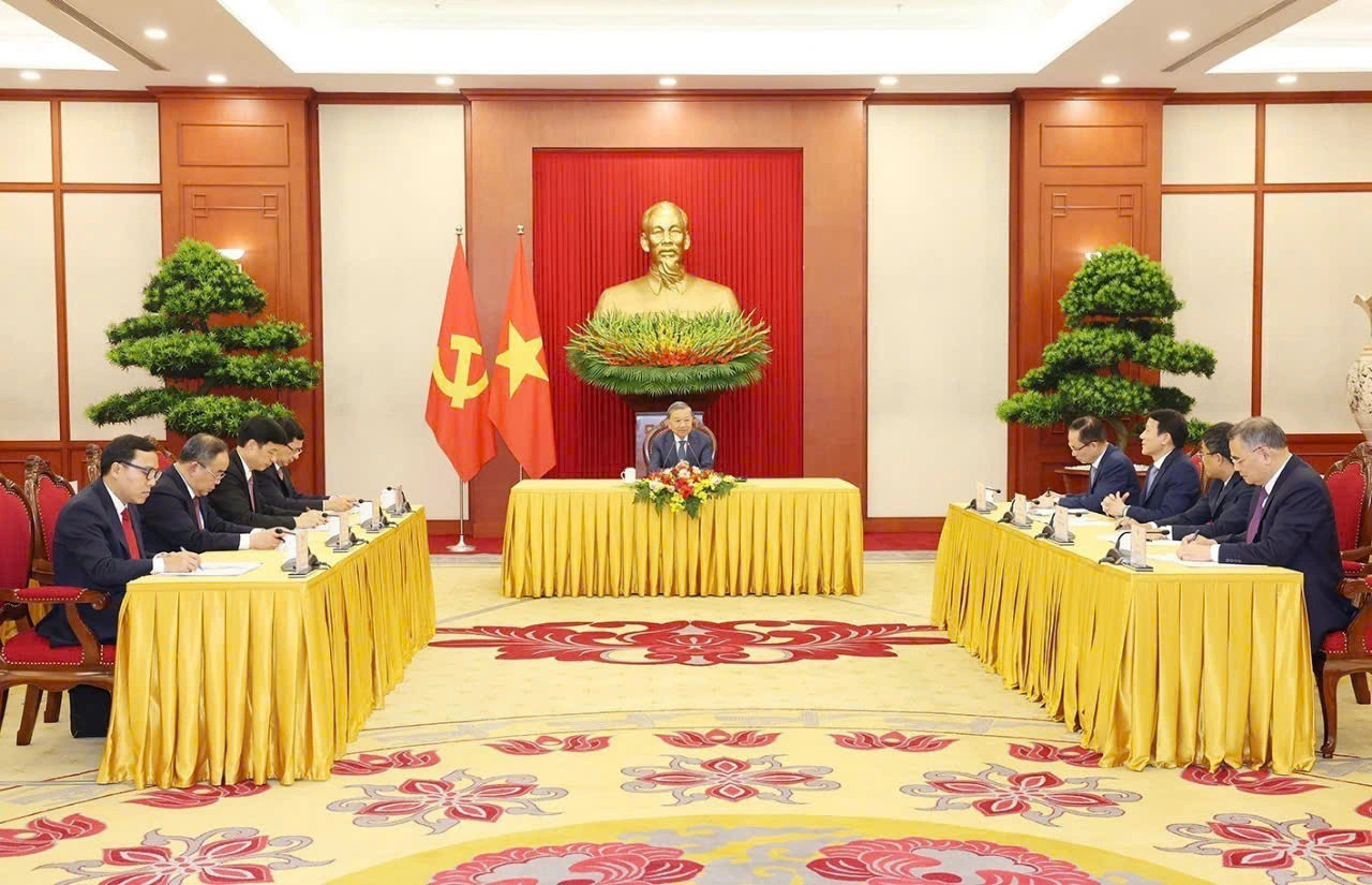 An overview of phone talks between Vietnamese Party General Secretary and State President To Lam and Russian President Vladimir Putin on August 8, 2024. Photo: Vietnam News Agency