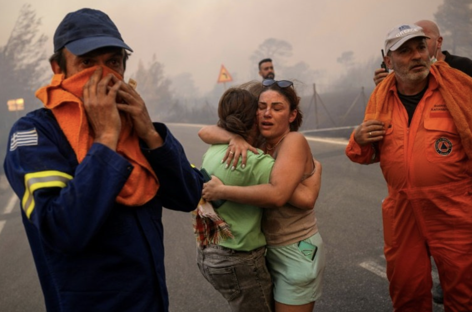 The fire service said they had had to rescue some villagers who had initially ignored evacuation orders. Photo: AFP