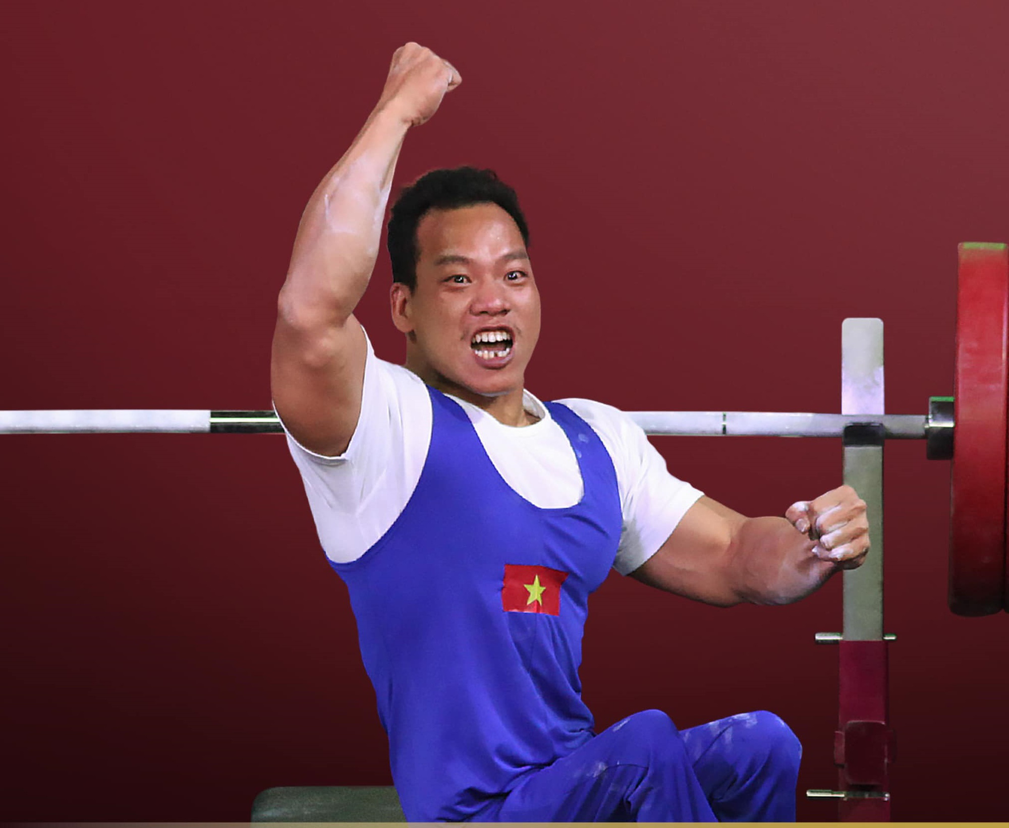 Vietnamese weightlifting athlete Le Van Cong. Photo: Facebook