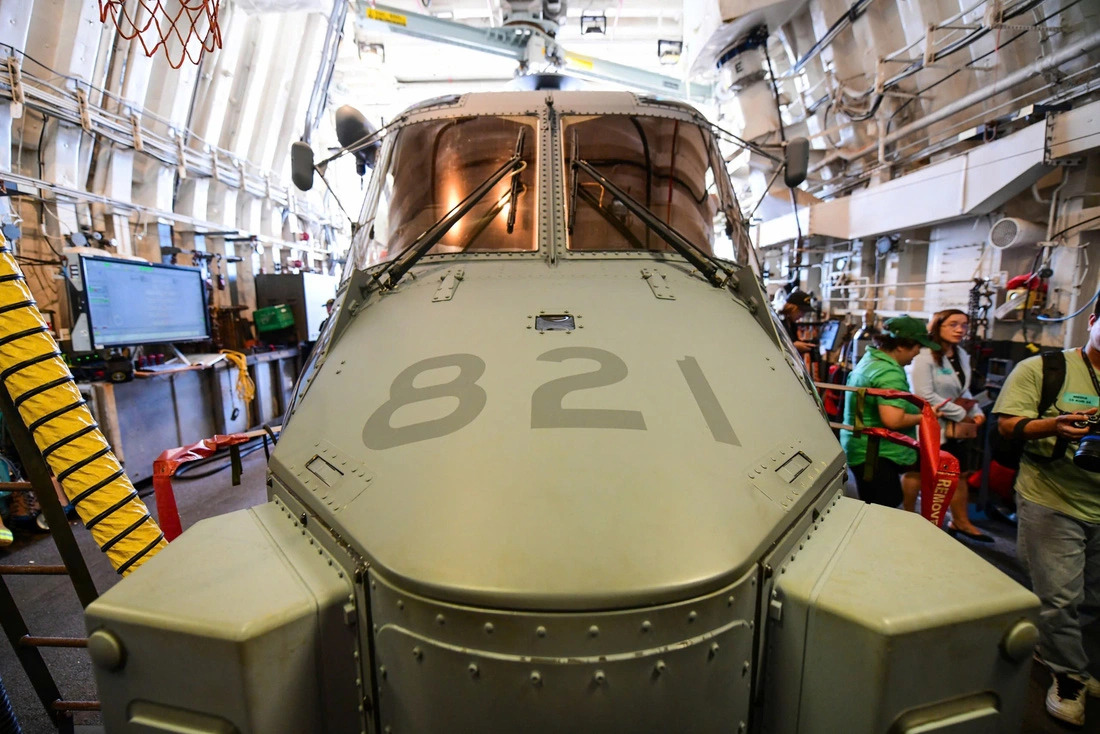 This image shows CH-148 Cyclone helicopter on board the Royal Canadian Navy frigate HMCS Montréal, which arrived in Ho Chi Minh City on August 15, 2024. Photo: Quang Dinh / Tuoi Tre