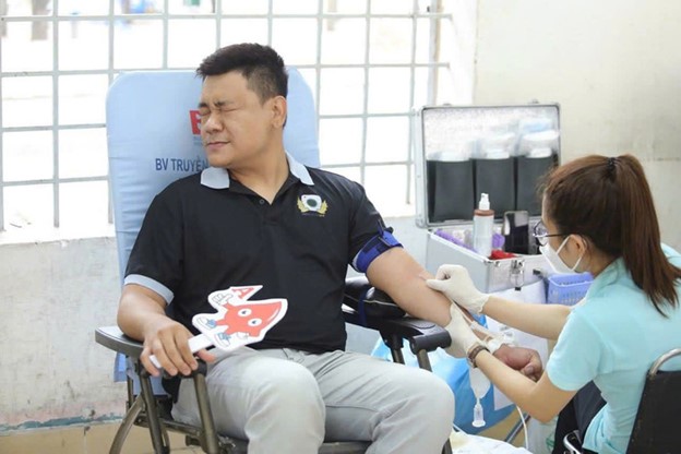 Phu is still afraid of needles despite having donated blood over 80 times. Photo: Supplied