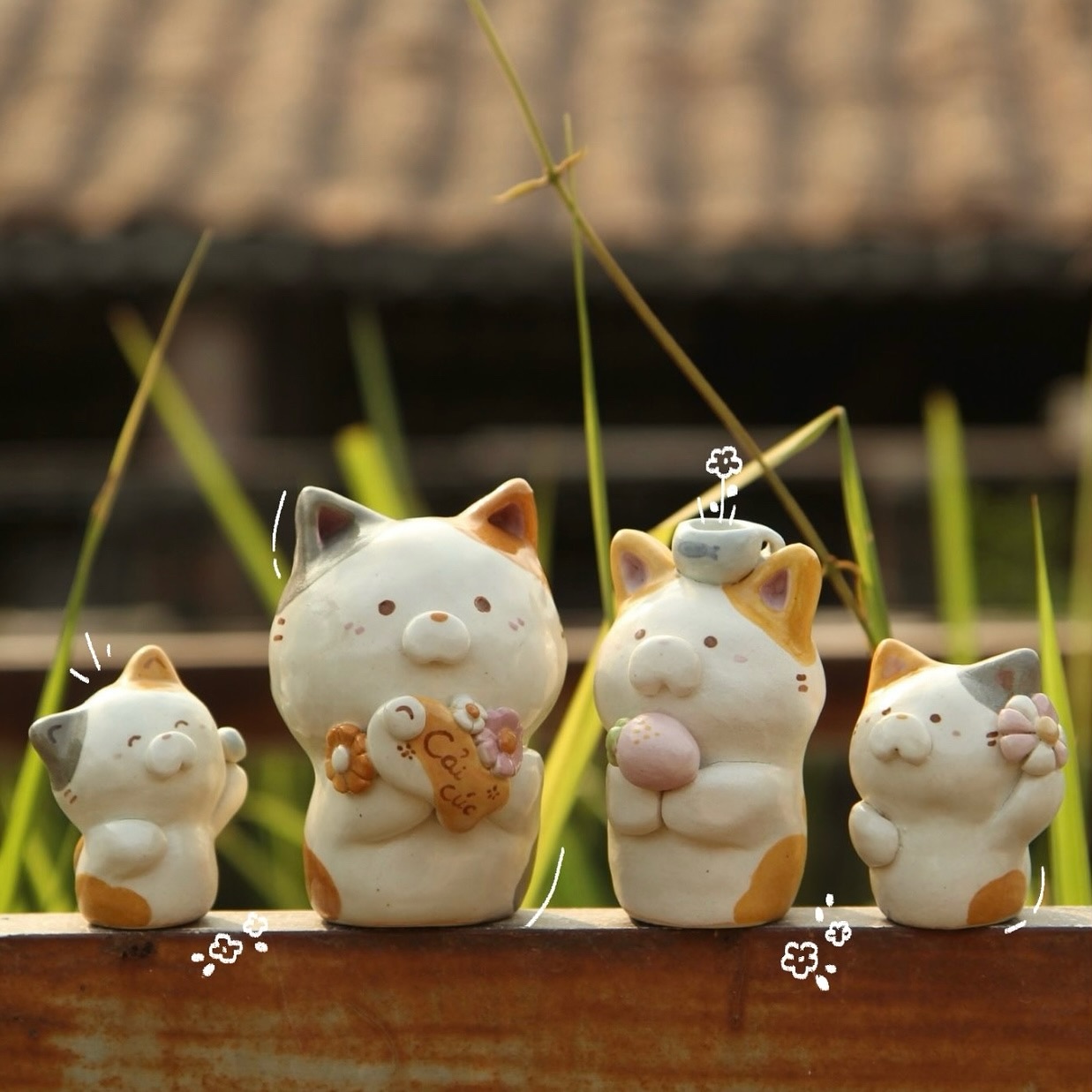 Cute cat figurines. Photo: Supplied