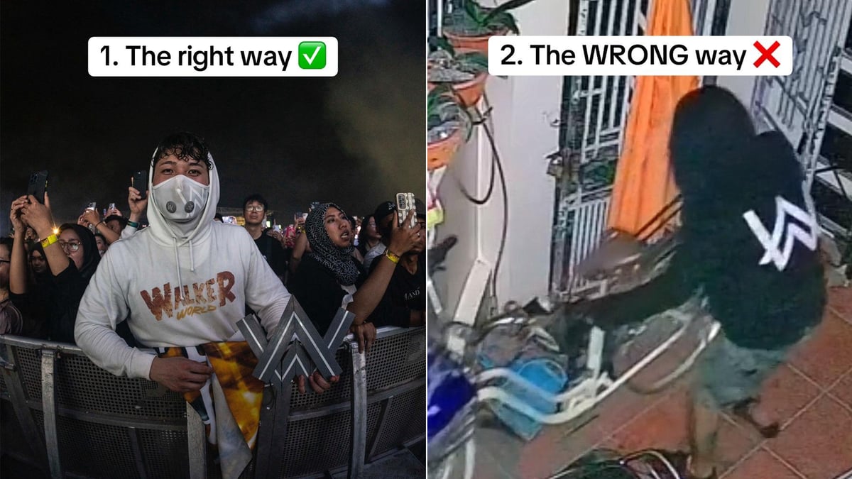 Photos Alan Walker posted on his TikTok channel describing the right and wrong ways to use his merch.