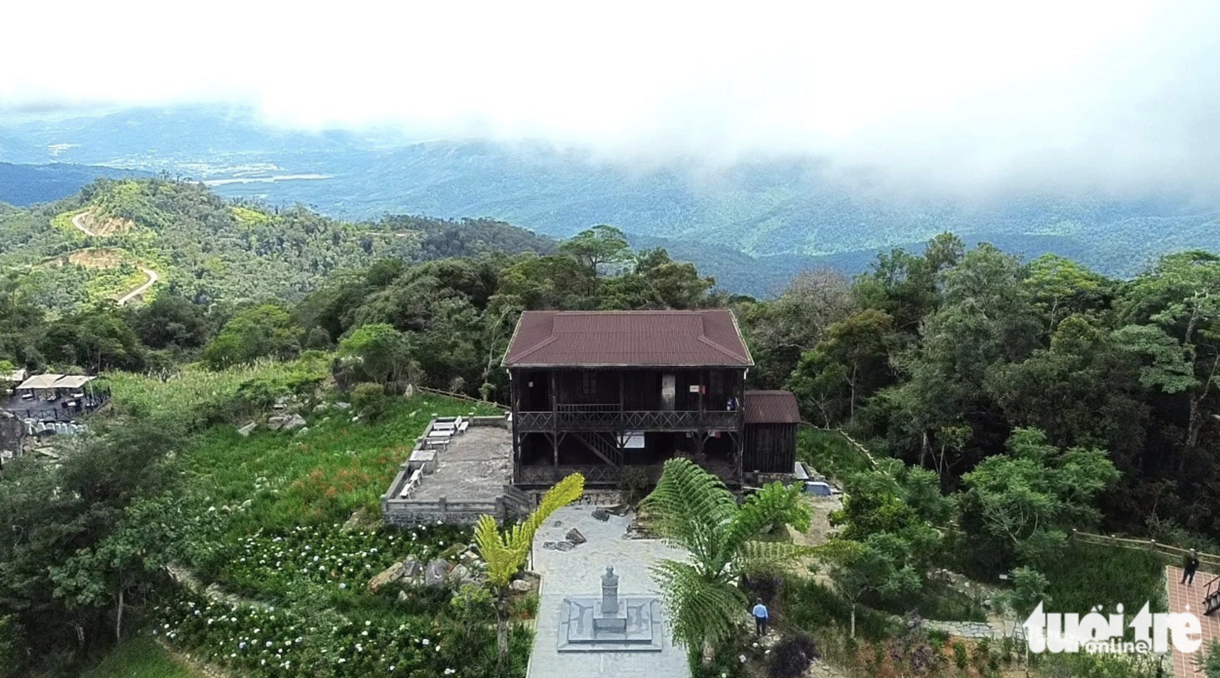 The house of  Dr. Alexandre Yersin is located atop Hon Ba Mountain at an altitude of 1,578 meters above sea level. Photo: Nguyen Hoang / Tuoi Tre