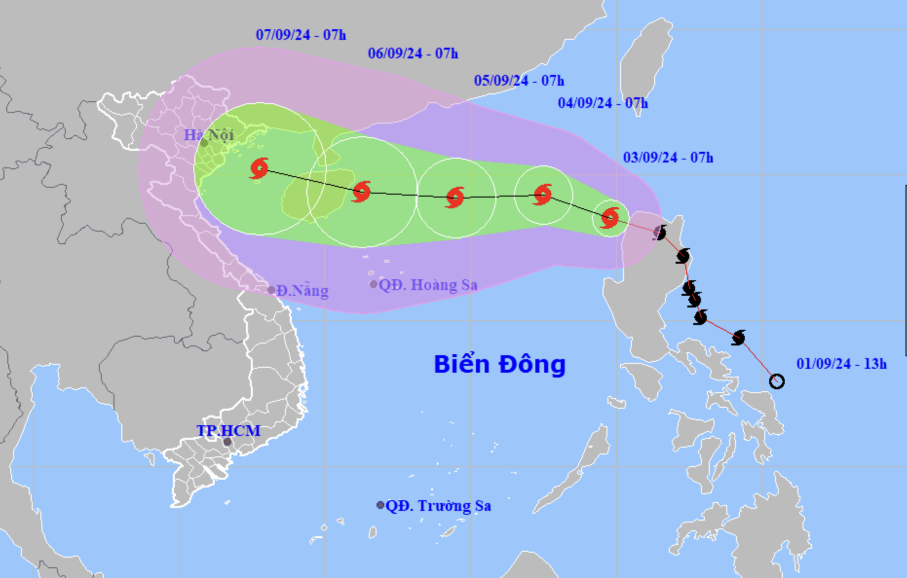 Tropical storm Yagi enters East Vietnam Sea