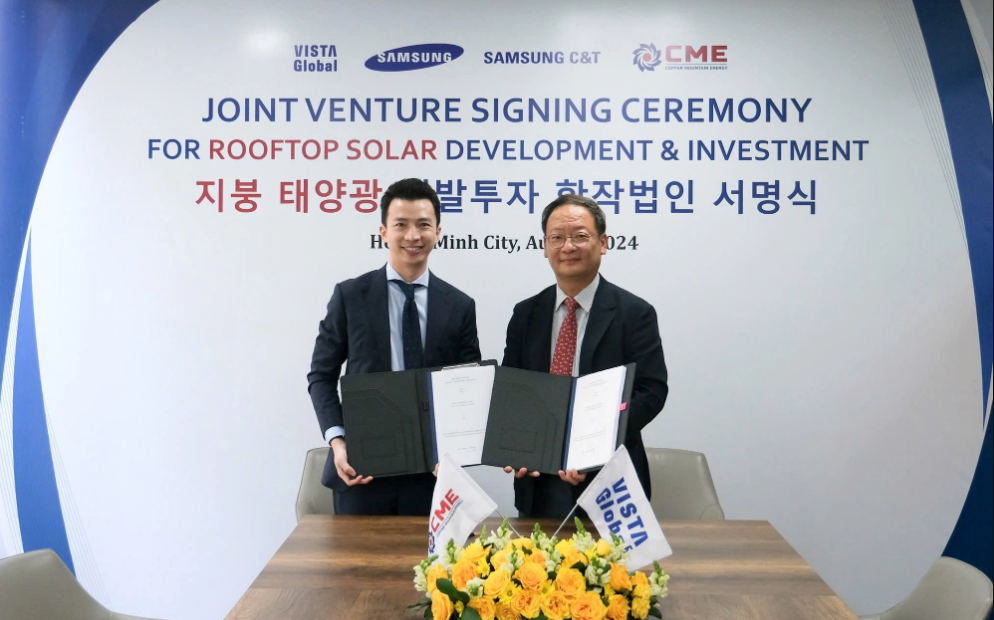 Samsung subsidiary joins hands with Vietnamese firm to develop rooftop solar power