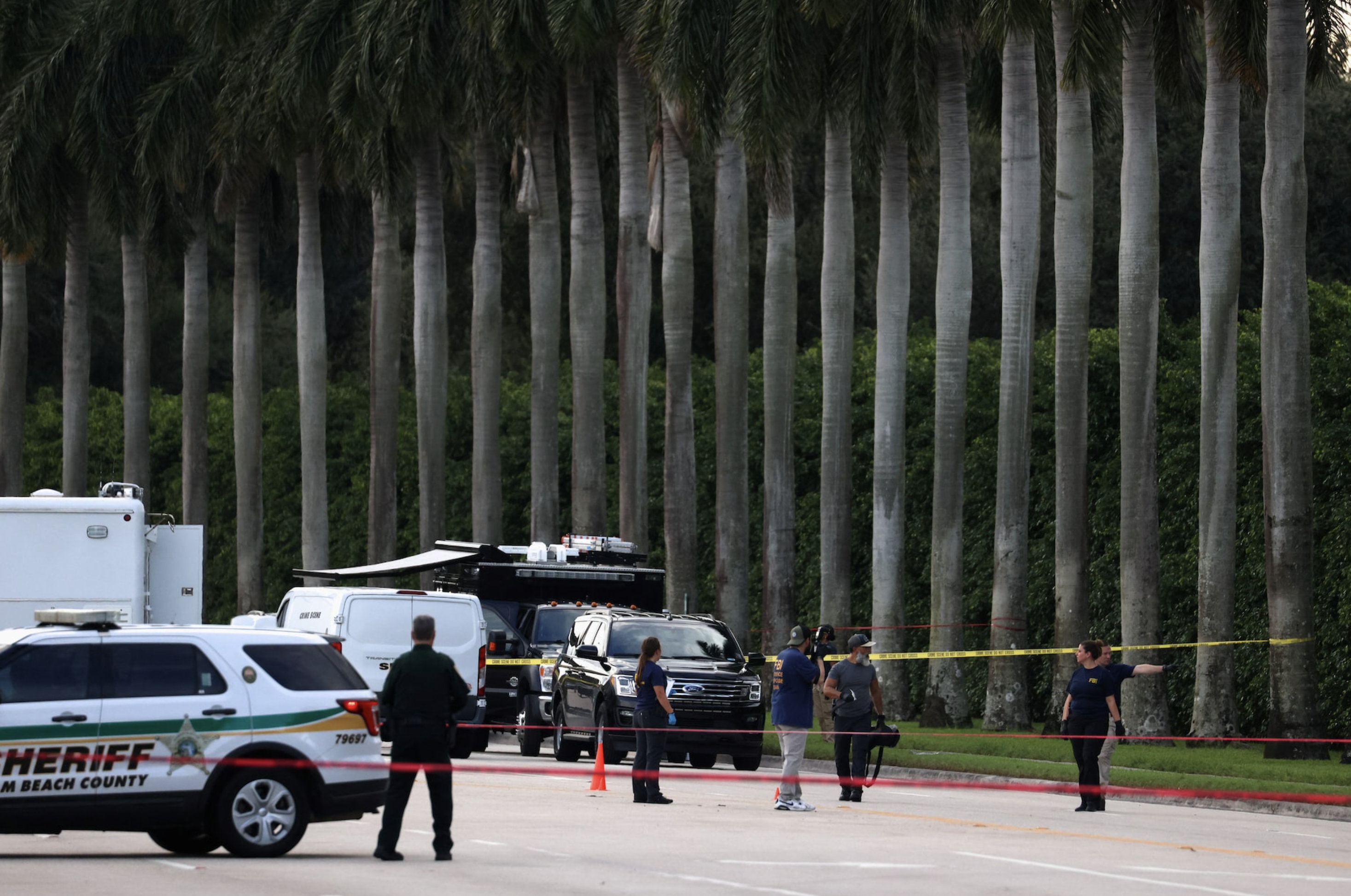 Outside Trump International Golf Course, West Palm Beach, September 15, 2024. Photo: Reuters