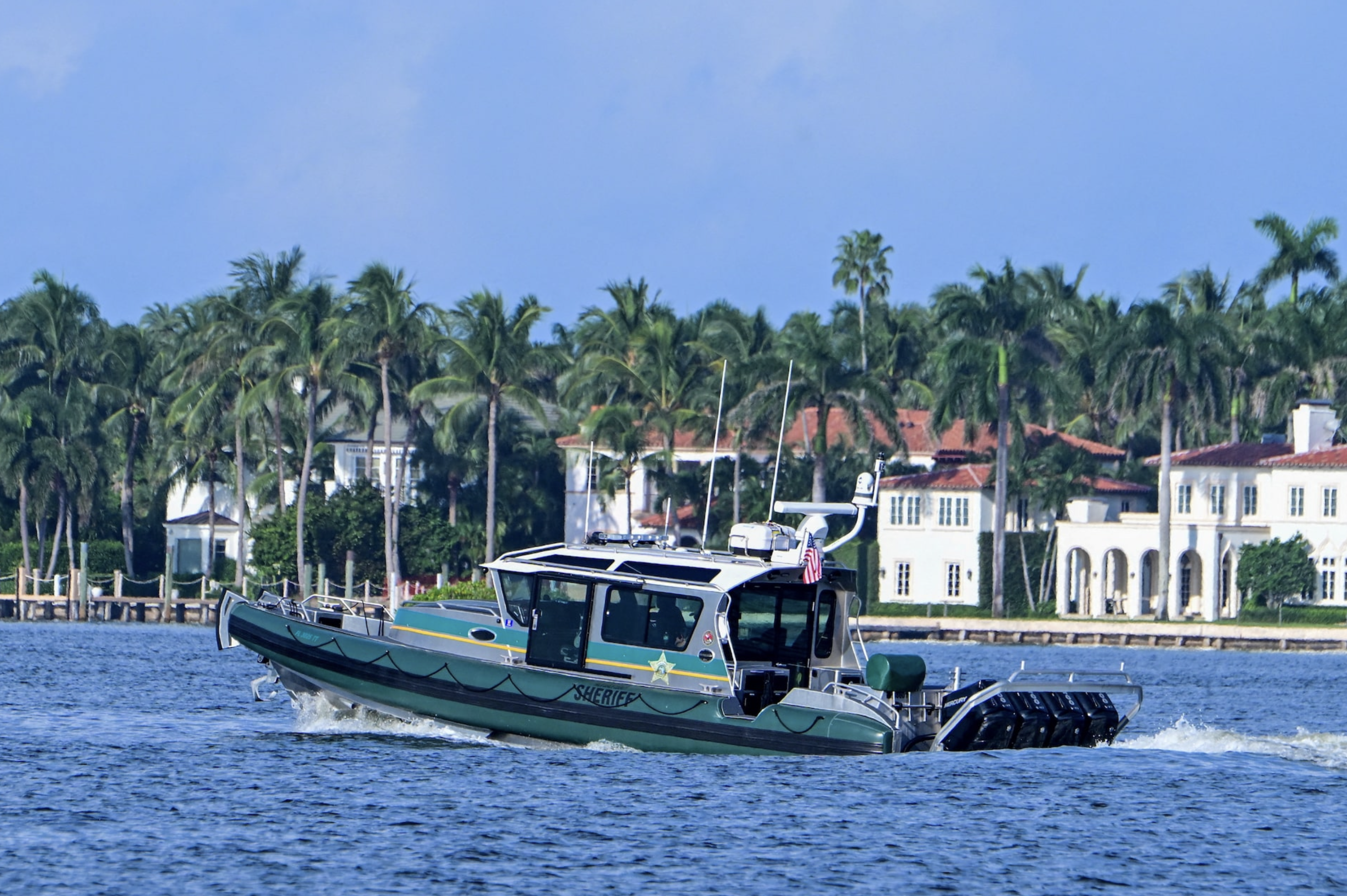 Palm Beach County Sheriff patrol boat, September 15, 2024. Photo: Reuters