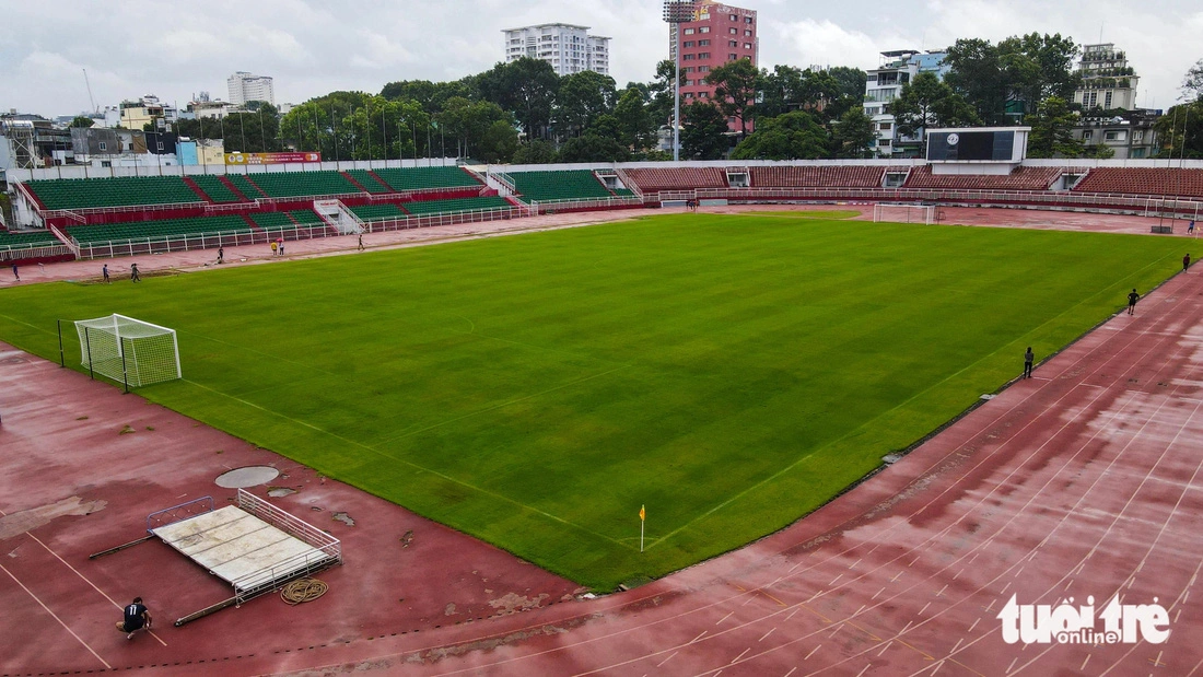 The football pitch will also be renovated. Photo: Phuong Nhi / Tuoi Tre