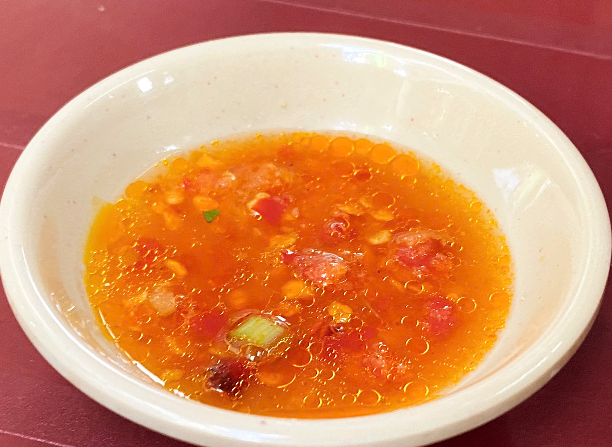 Dipping sauce for Sau Ngoc Lam Son’s Vietnamese-Indian beef stew. Photo: Dang Khuong / Tuoi Tre