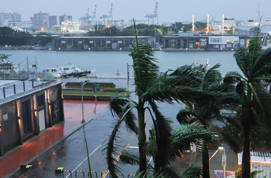 Weaker but still powerful, Typhoon Krathon slams into Taiwan, two dead