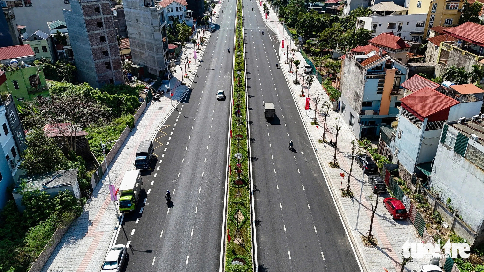 The road features a 40-meter-wide cross-section. Photo: Quang Vien / Tuoi Tre / Tuoi Tre