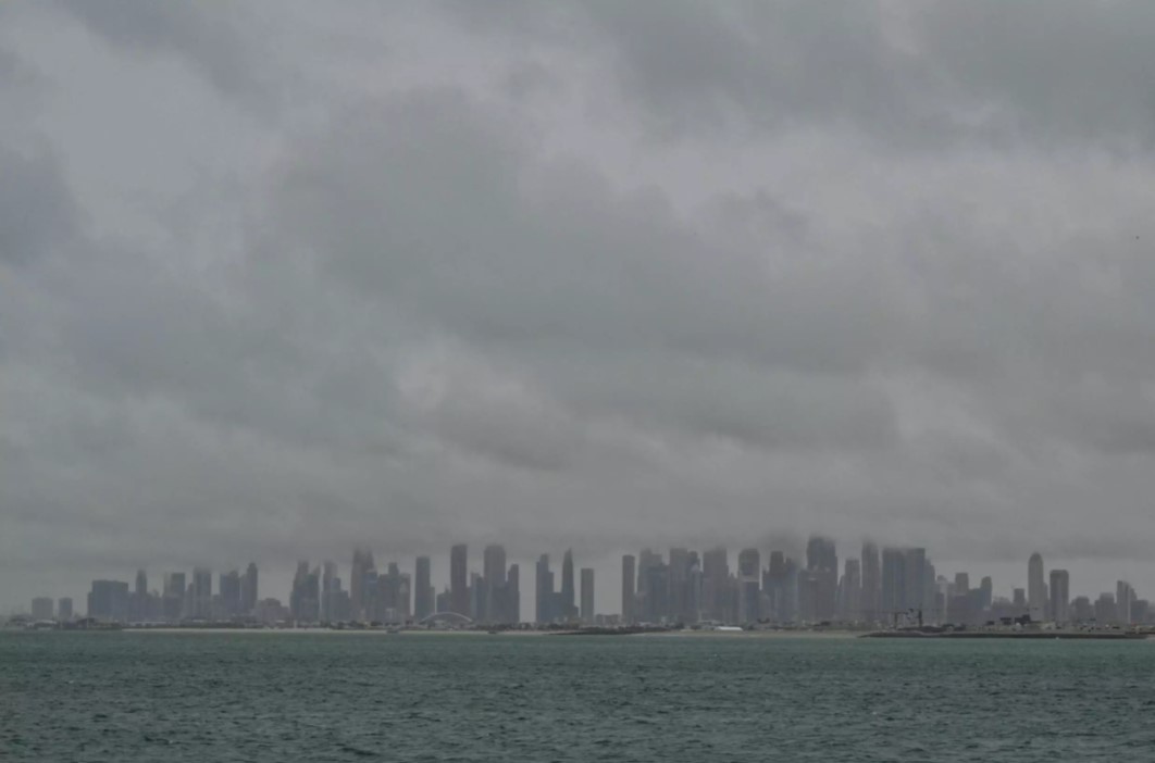 Thick cloud fills the skies over Dubai in May as heavy rains return to the United Arab Emirates just two weeks after record downpours that experts linked to climate change. Photo: AFP