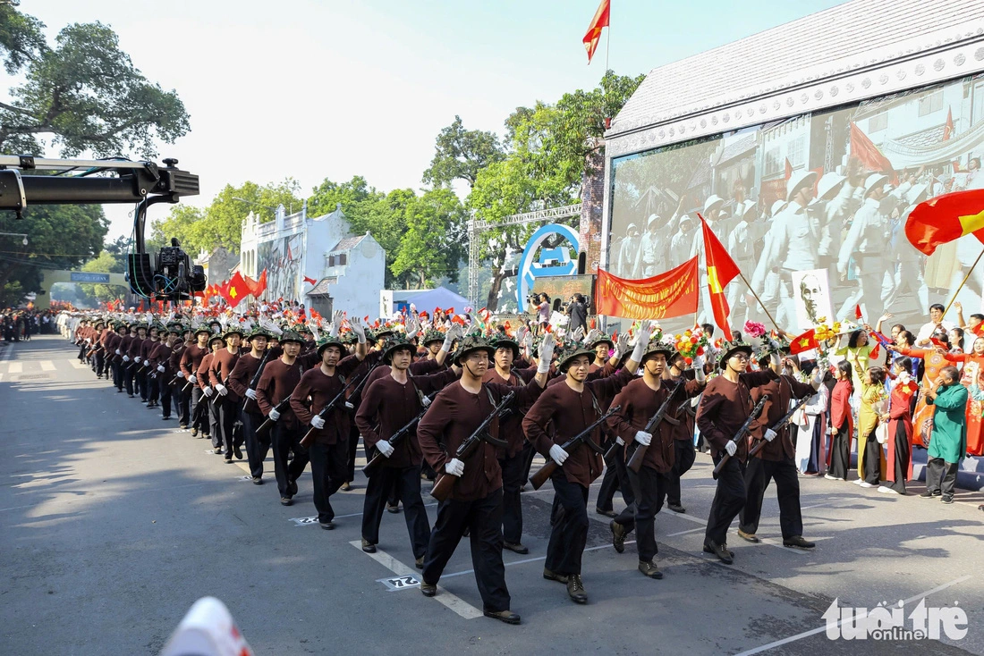 A reenactment of the guerilla force entering the capital in 1954, October 6, 2024