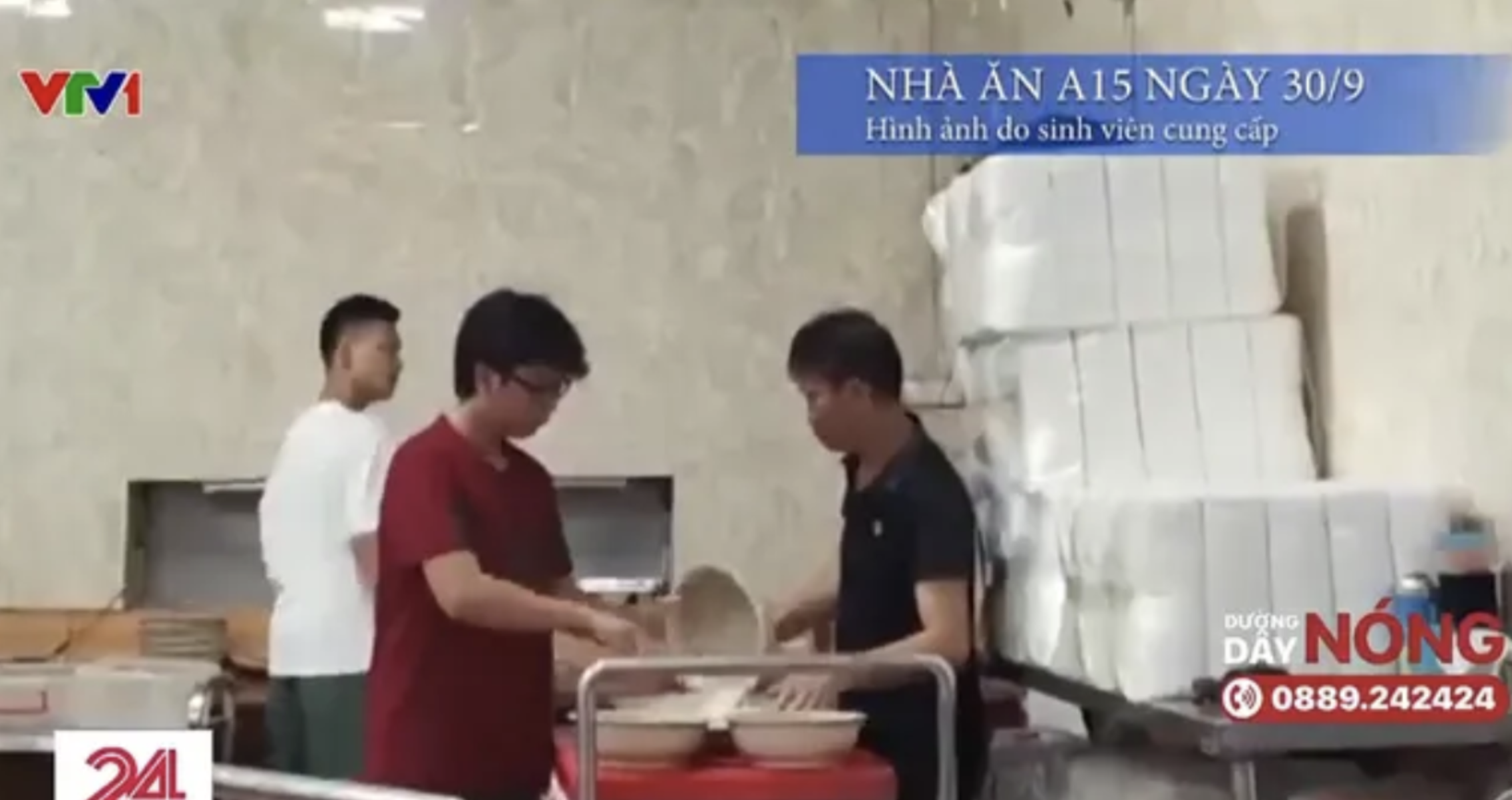 An image of a canteen at Hanoi University of Science and Technology taken from VTV’s reportage.