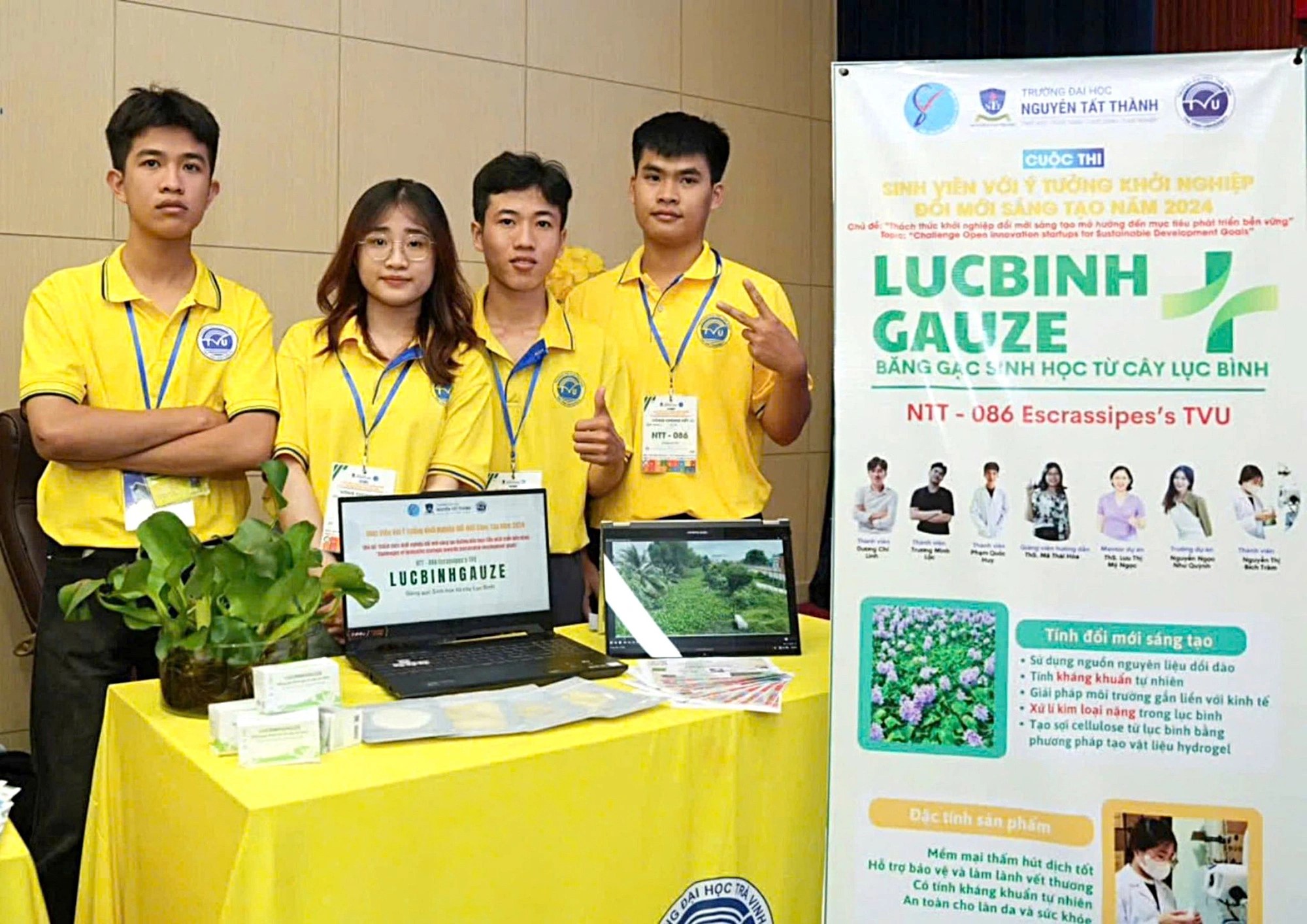 In Vietnam, students transform water hyacinth into medical gauze