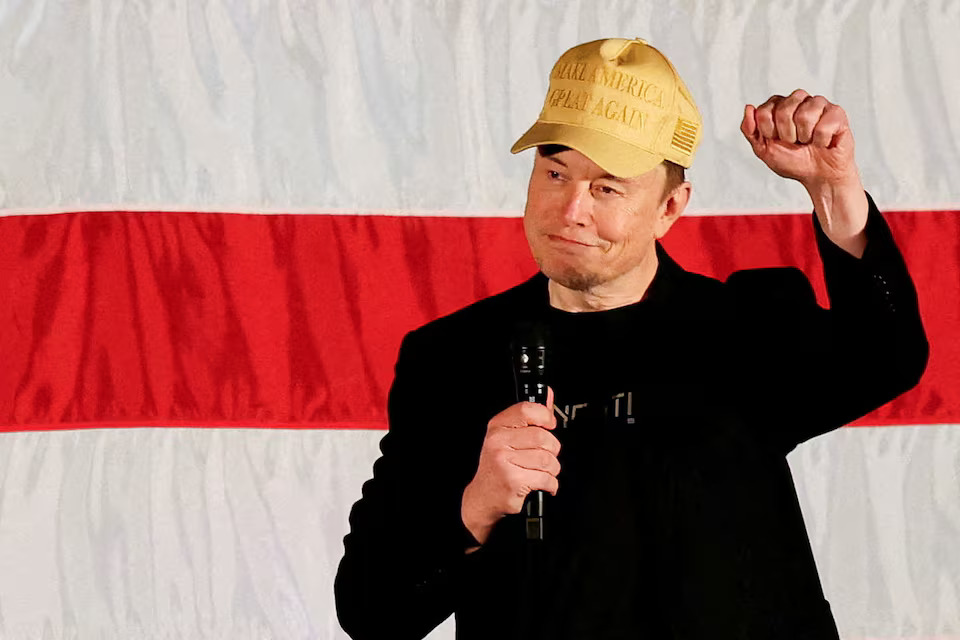 Elon Musk, Folsom, Pennsylvania, October 17, 2024. Photo: Reuters