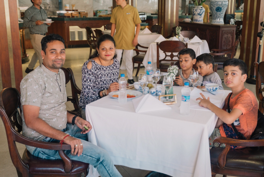 Indians have a meal at a resort in Da Nang City, central Vietnam. Photo: Van Tin / Tuoi Tre