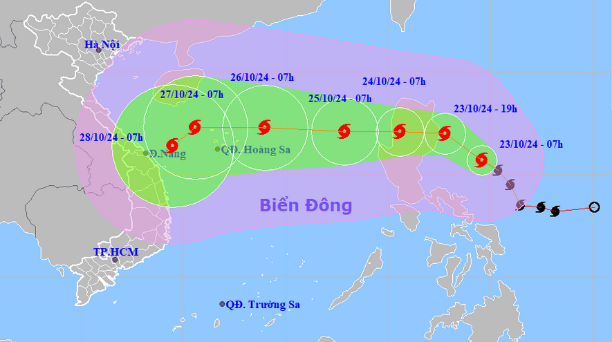 Storm Trami forecast to enter East Vietnam Sea