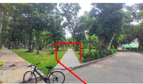 The gate of Tao Dan Park in downtown Ho Chi Minh City might be festooned with a LED strip