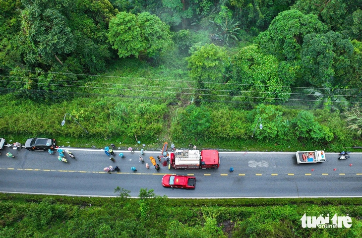 The crash site at Bao Loc Pass in Lam Dong Province, Vietnam Photo: L.A.