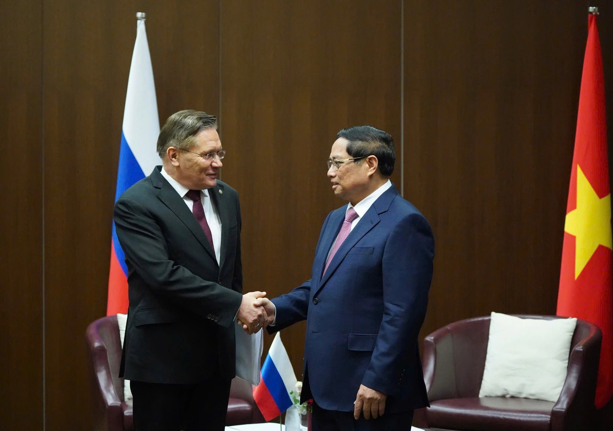 Vietnamese Prime Minister Pham Minh Chinh attends bilateral meetings with world leaders in Kazan City, Russia. Photo: Doan Bac