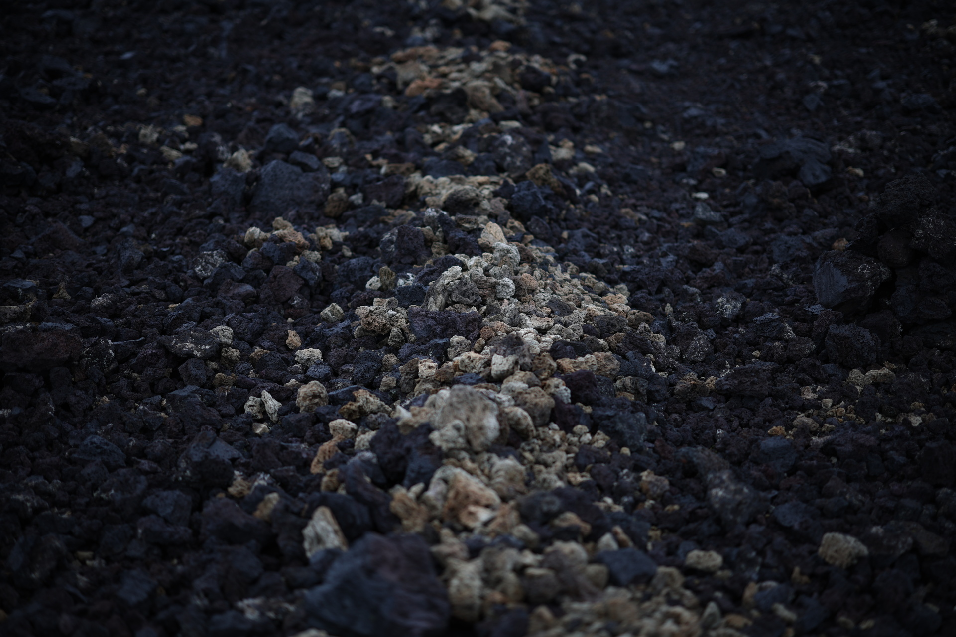 Pumice and other lava rocks ejected during past eruptions cover the ground around Askja volcano. Photo: Reuters