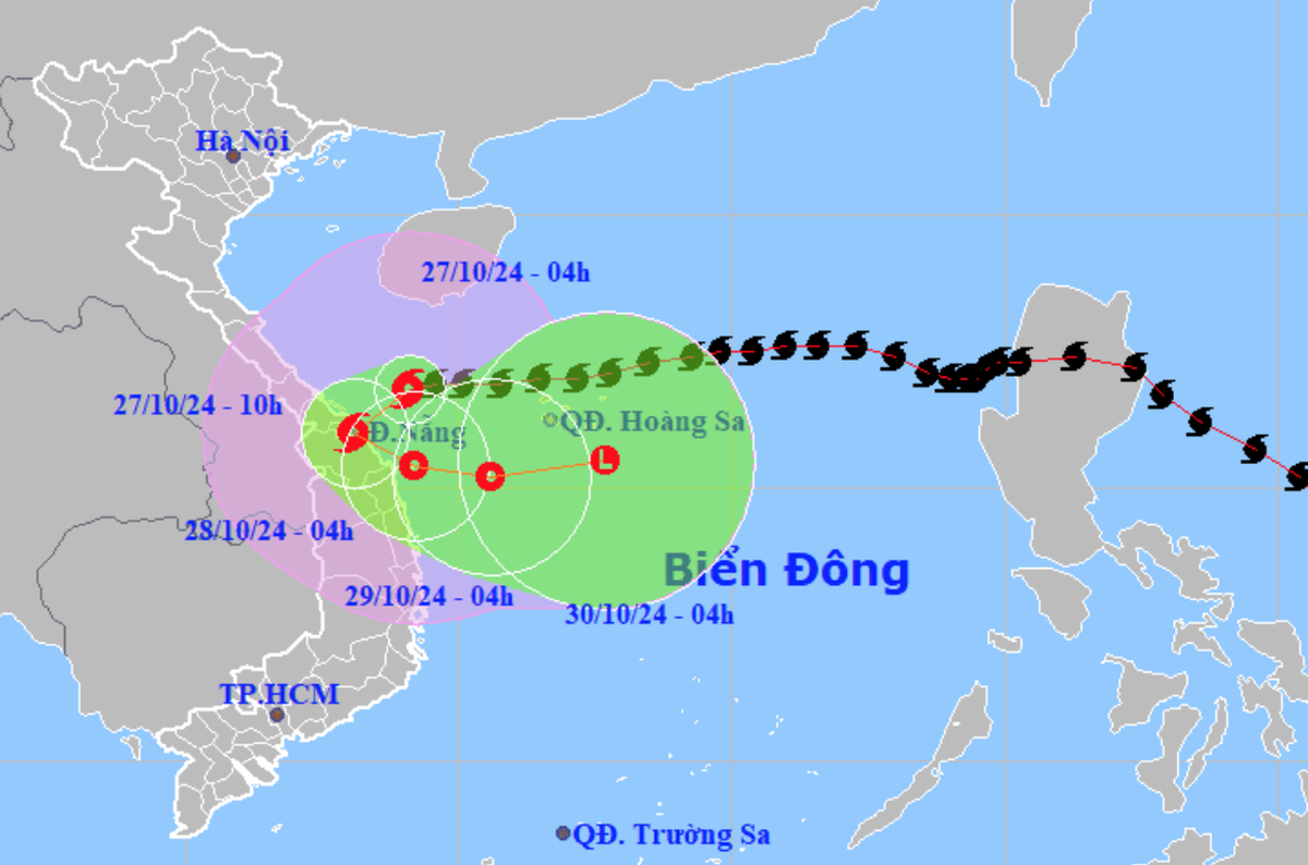 Storm Trami forecast to hit central Vietnam before going back to sea