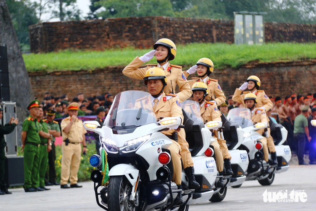 A motorcycle procession team of the Ho Chi Minh City Police, October 26, 2024. Photo: Nhat Linh / Tuoi Tre