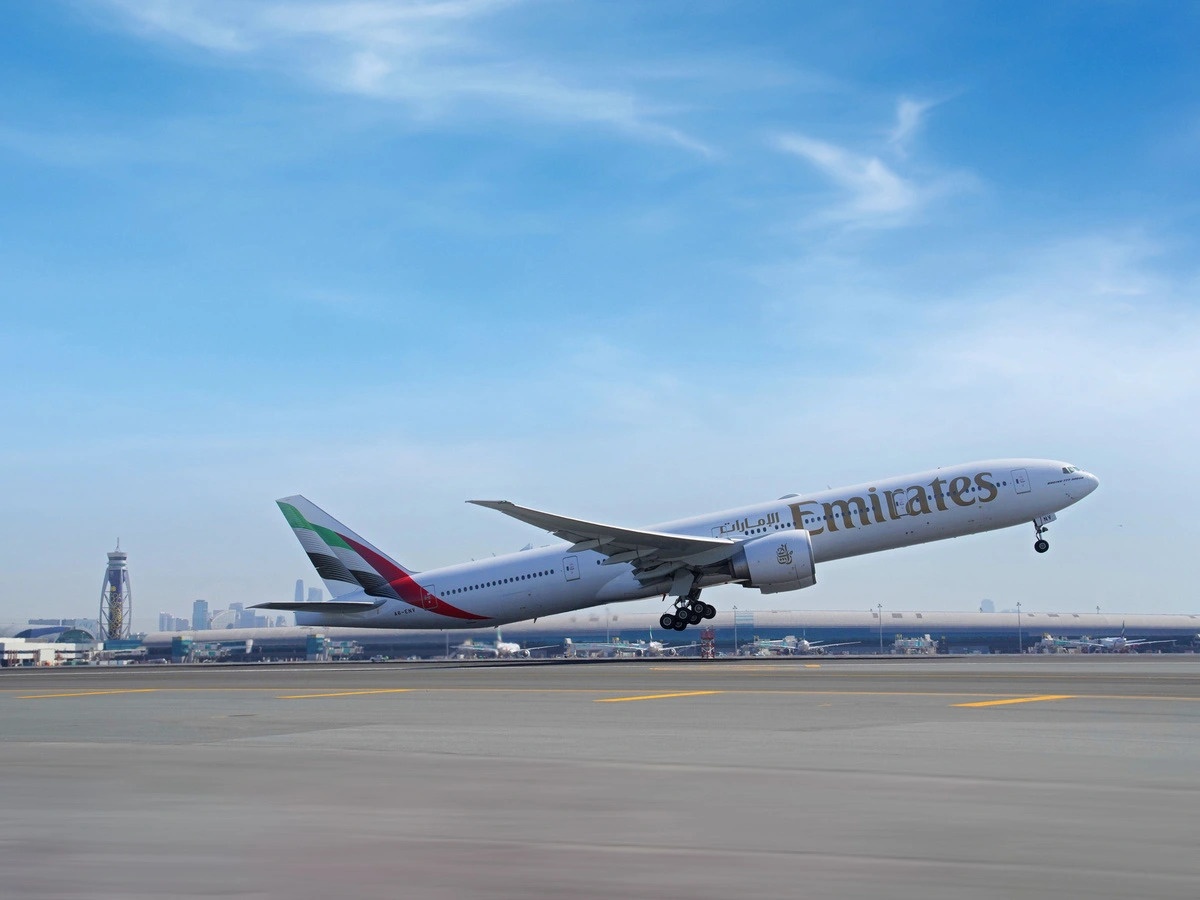 A departing plane of UAE-based Emirates. Photo: Supplied