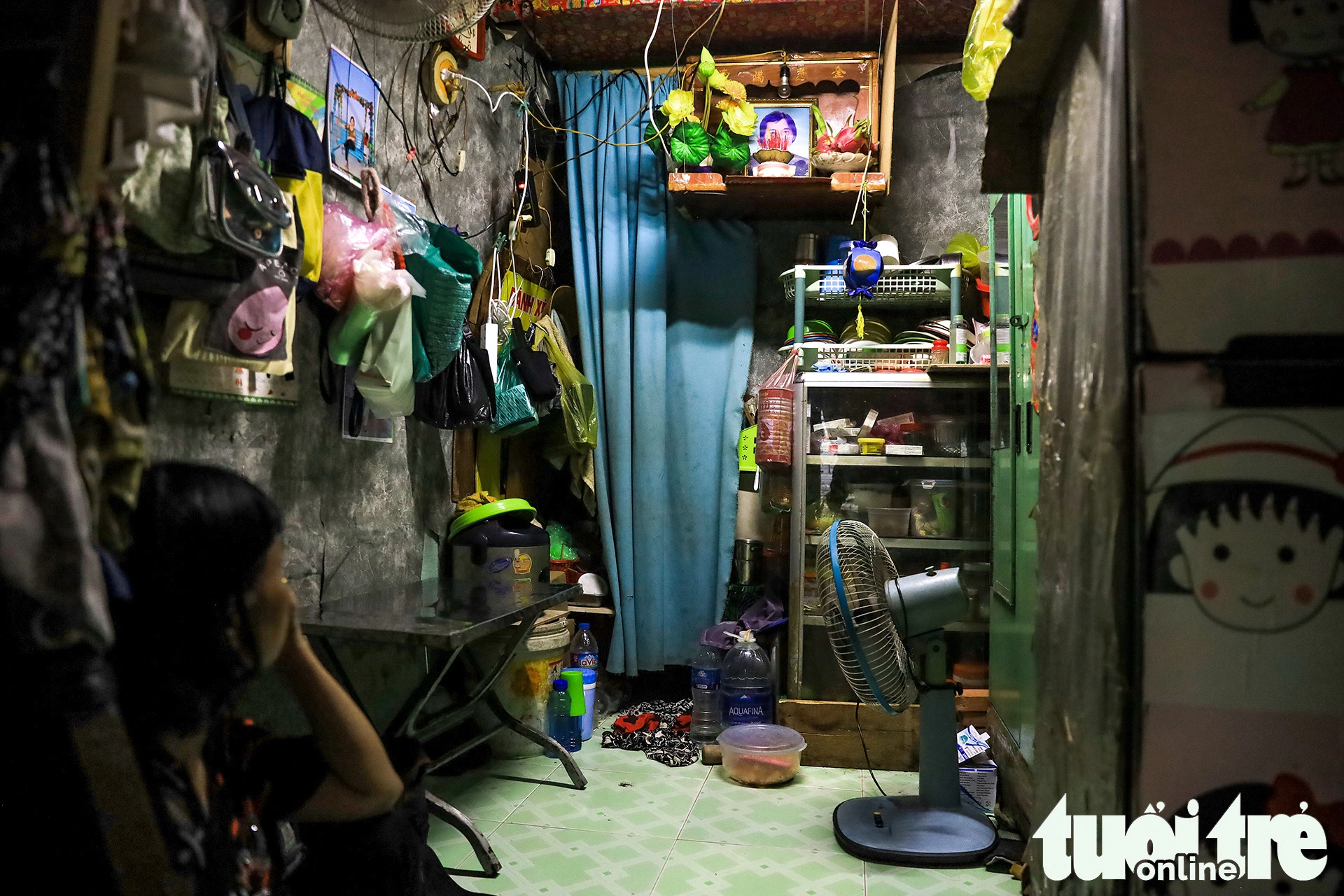 The 15-square-meter house of Chung Thi Kim Thuy on Alley 411 on Nguyen Duy Street in District 8, Ho Chi Minh City.