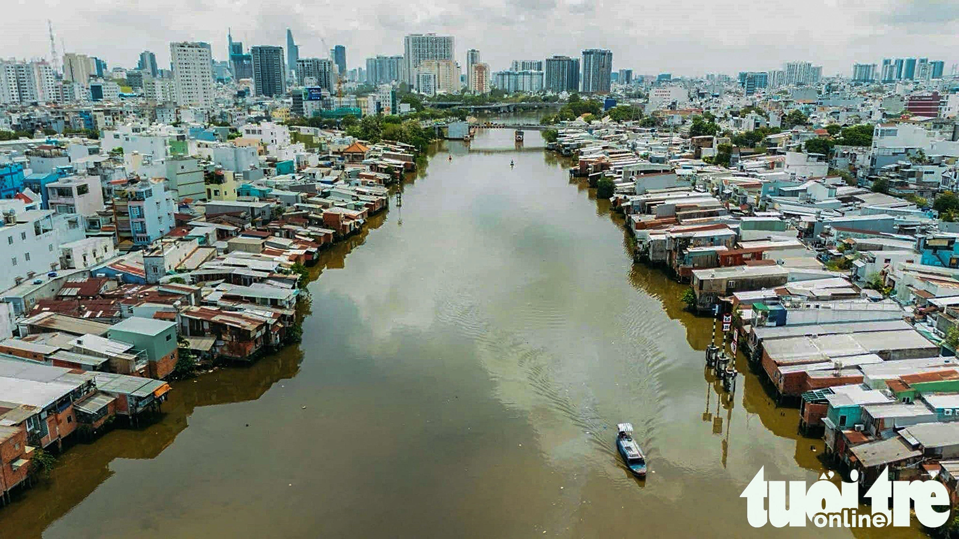 Thousands of households line the canals of Ho Chi Minh City.