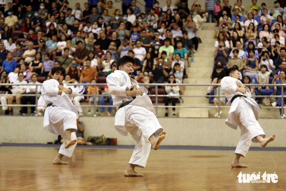 A Karatedo performance at the Japanese Martial Arts Performance Festival in Ho Chi Minh City on November 10, 2024. Photo: N.K. / Tuoi Tre