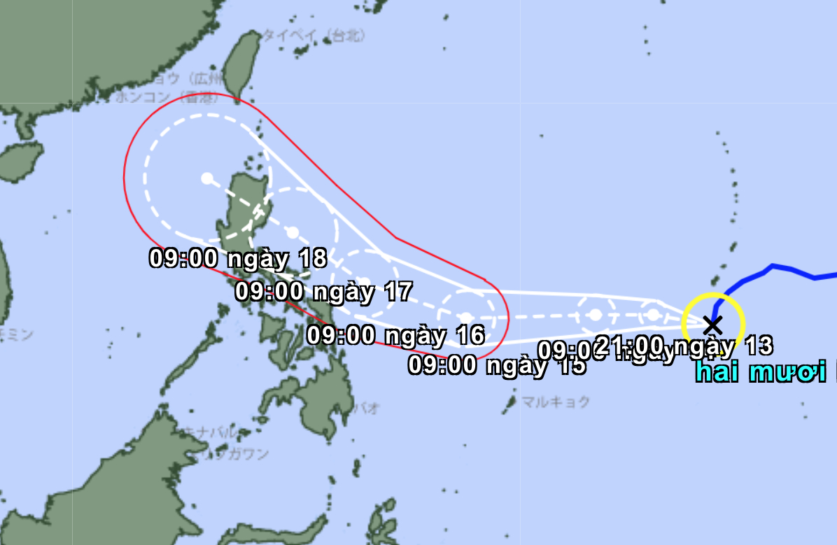 Typhoon Toraji weakens further, storm Man-yi headed for East Vietnam Sea