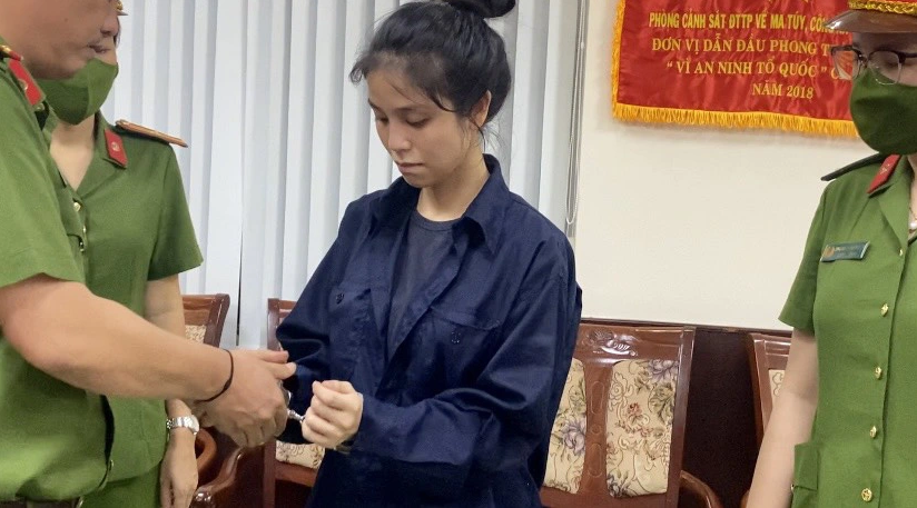 Nguyen Do Truc Phuong at a police station in Ho Chi Minh City. Photo: Supplied