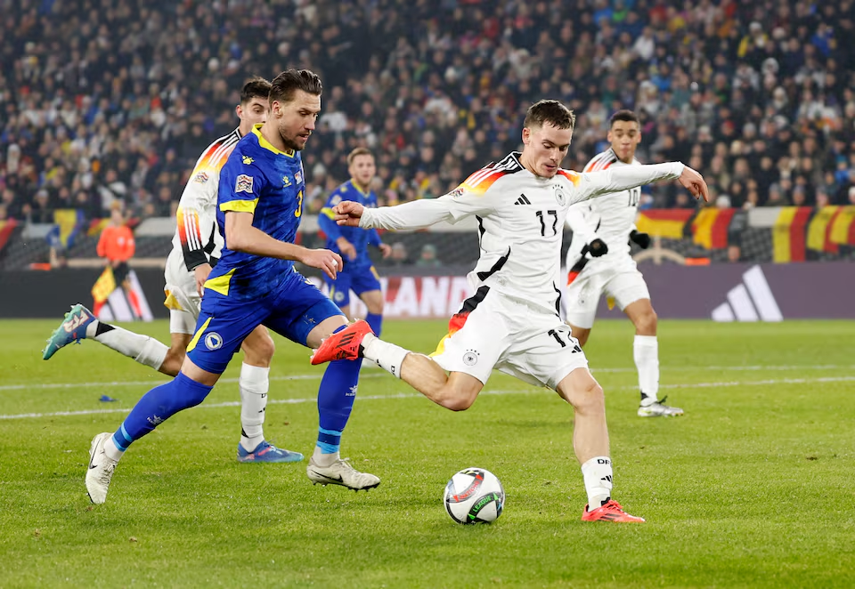 Germany pulverise Bosnia 7-0 to seal top spot in Nations League group