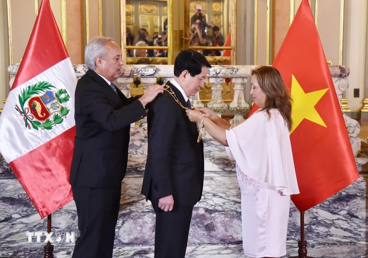 Vietnamese state president honored with ‘The Sun of Peru’ Order