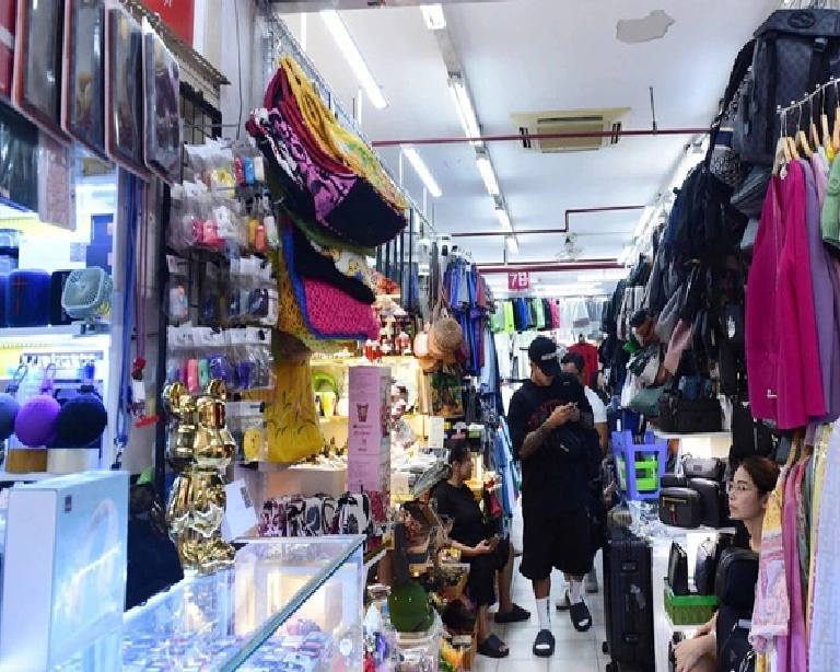 Chinese clothing on display at a trade center in District 1, Ho Chi Minh City. Photo: Tu Trung / Tuoi Tre