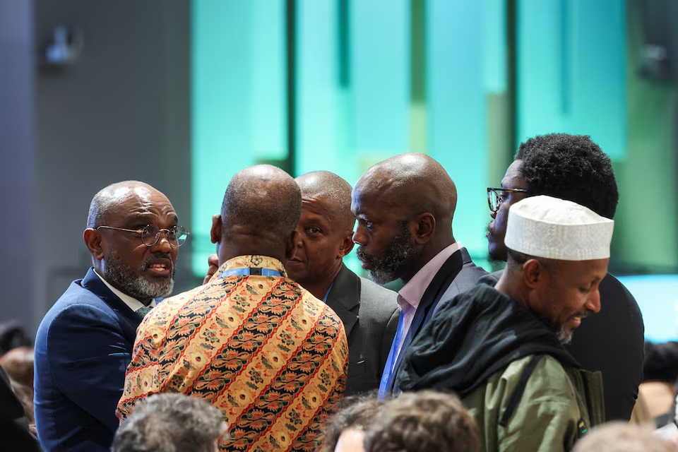 Adonia Ayebare, Chair of the G77 group of developing countries, attends a closing plenary meeting, during the COP29 United Nations Climate Change Conference, in Baku, Azerbaijan November 24, 2024. Photo: Reuters