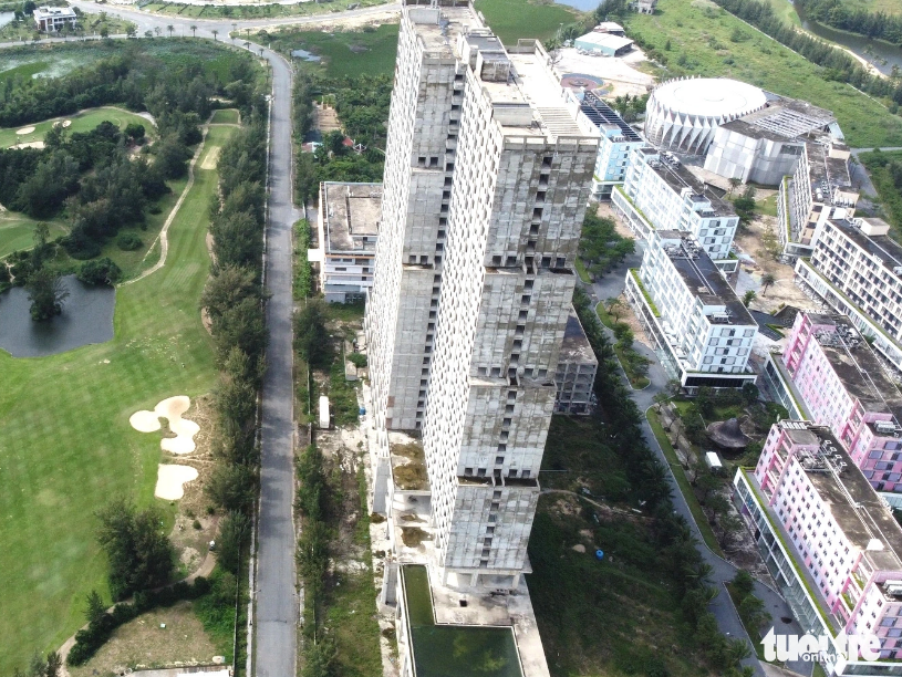 Some buildings of Cocobay Da Nang, a mammoth tourism, lodging and entertainment complex project in Da Nang, central Vietnam. Photo: Doan Cuong / Tuoi Tre