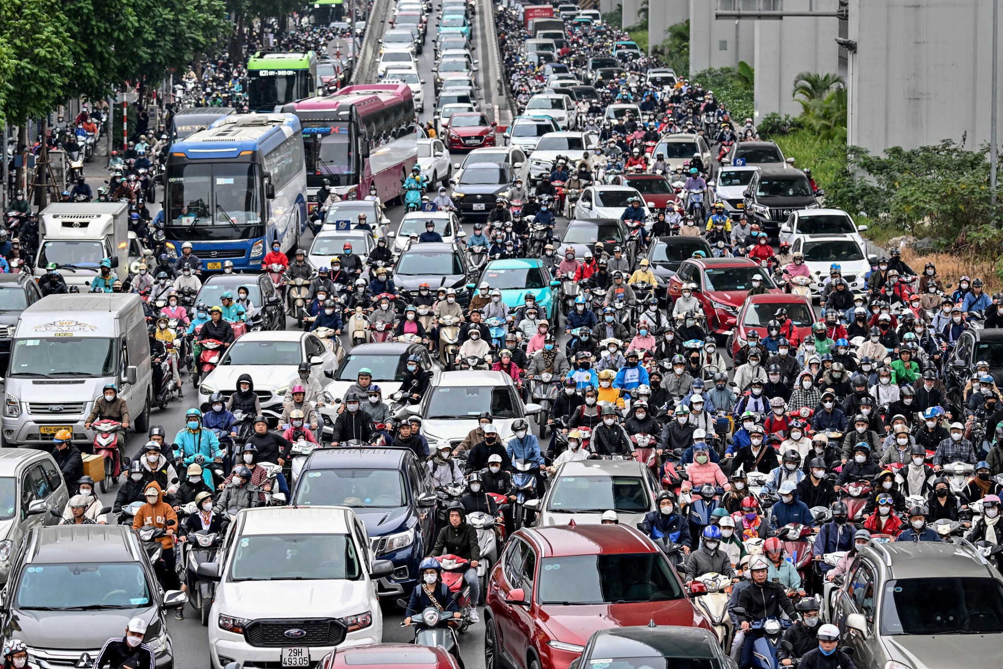 Hanoi is rated among the world's top 10 polluted capital cities in 2023 by air quality technology firm IQAir. Photo: AFP